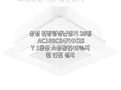 삼성 천장형냉난방기 28평 AC100 관련 이미지